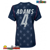 Camisa de Futebol Estados Unidos Tyler Adams #4 Equipamento Secundário Mulheres Mundo 2026 Manga Curta